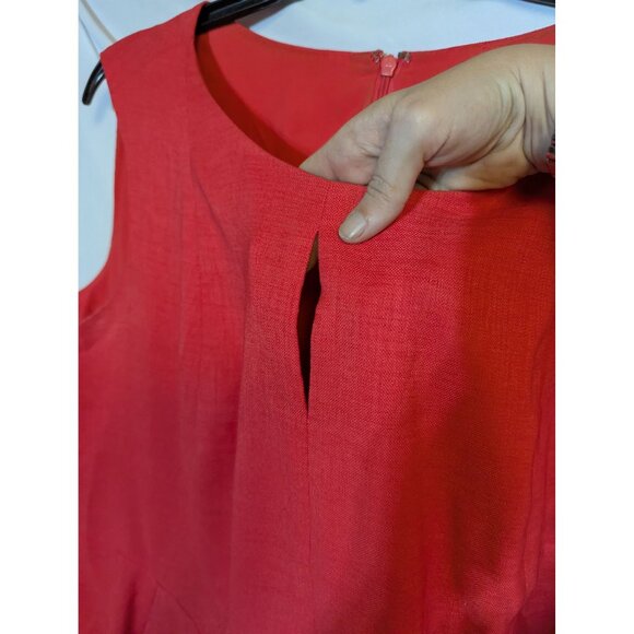 Jones Studio Coral Sleeveless Sheath Dress Size 18W Lightweight Linen Blend - Picture 8 of 8